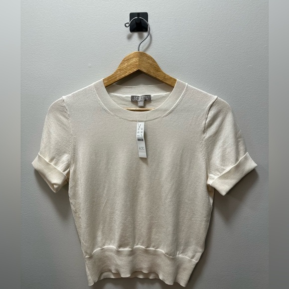 NWT! J. Crew Shrunken TENCEL™ lyocell-blend T-shirt Medium. #BX481 - Picture 4 of 4